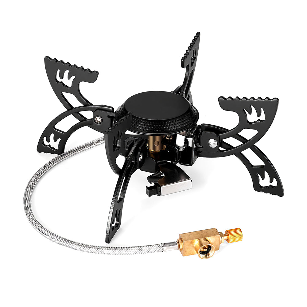 3800W Portable Gas Camping Stove with Case for Hiking and Cooking