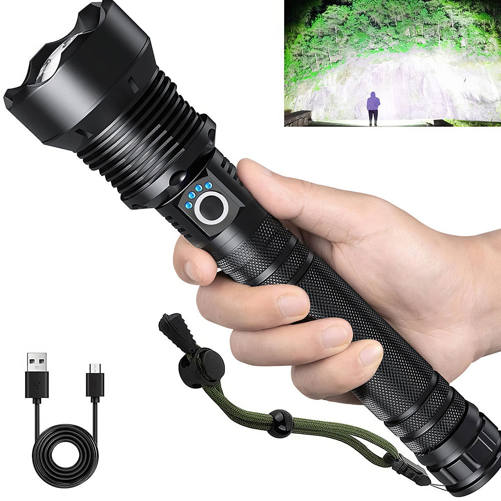 Rechargeable LED Flashlight 990000 Lumens High Power Waterproof