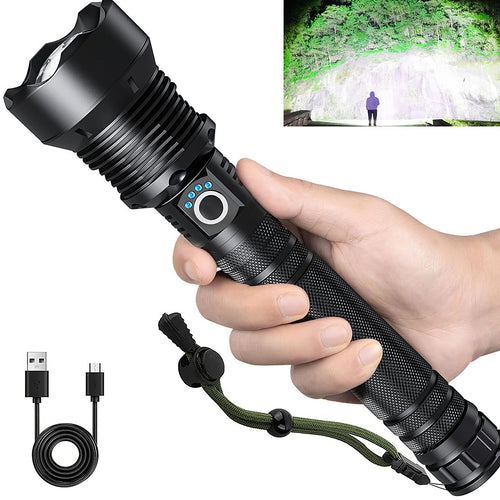 Rechargeable LED Flashlight 990000 Lumens High Power Waterproof