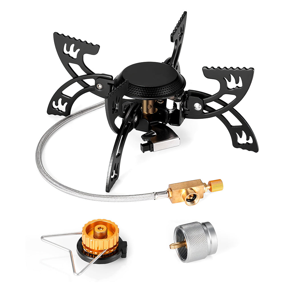 3800W Portable Gas Camping Stove with Case for Hiking and Cooking