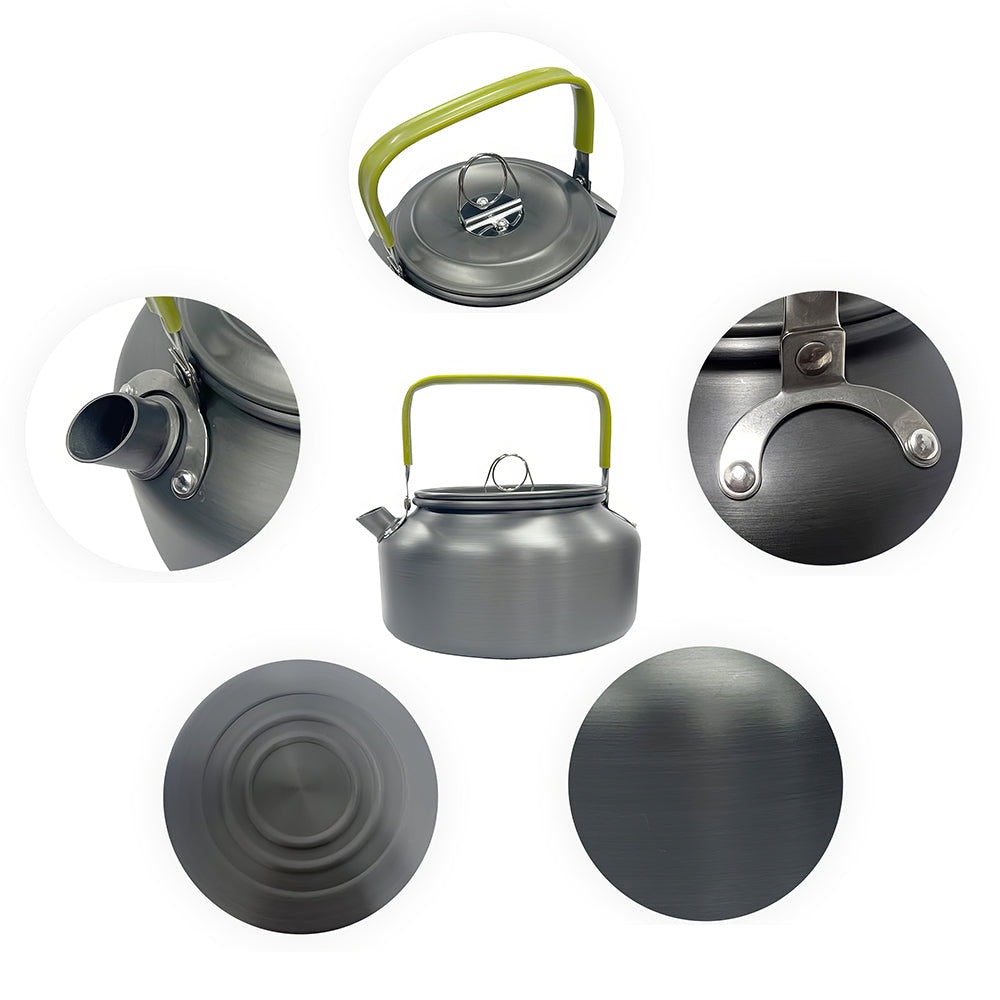 1.8L Lightweight Camping Kettle for Open Fire and Stove Use